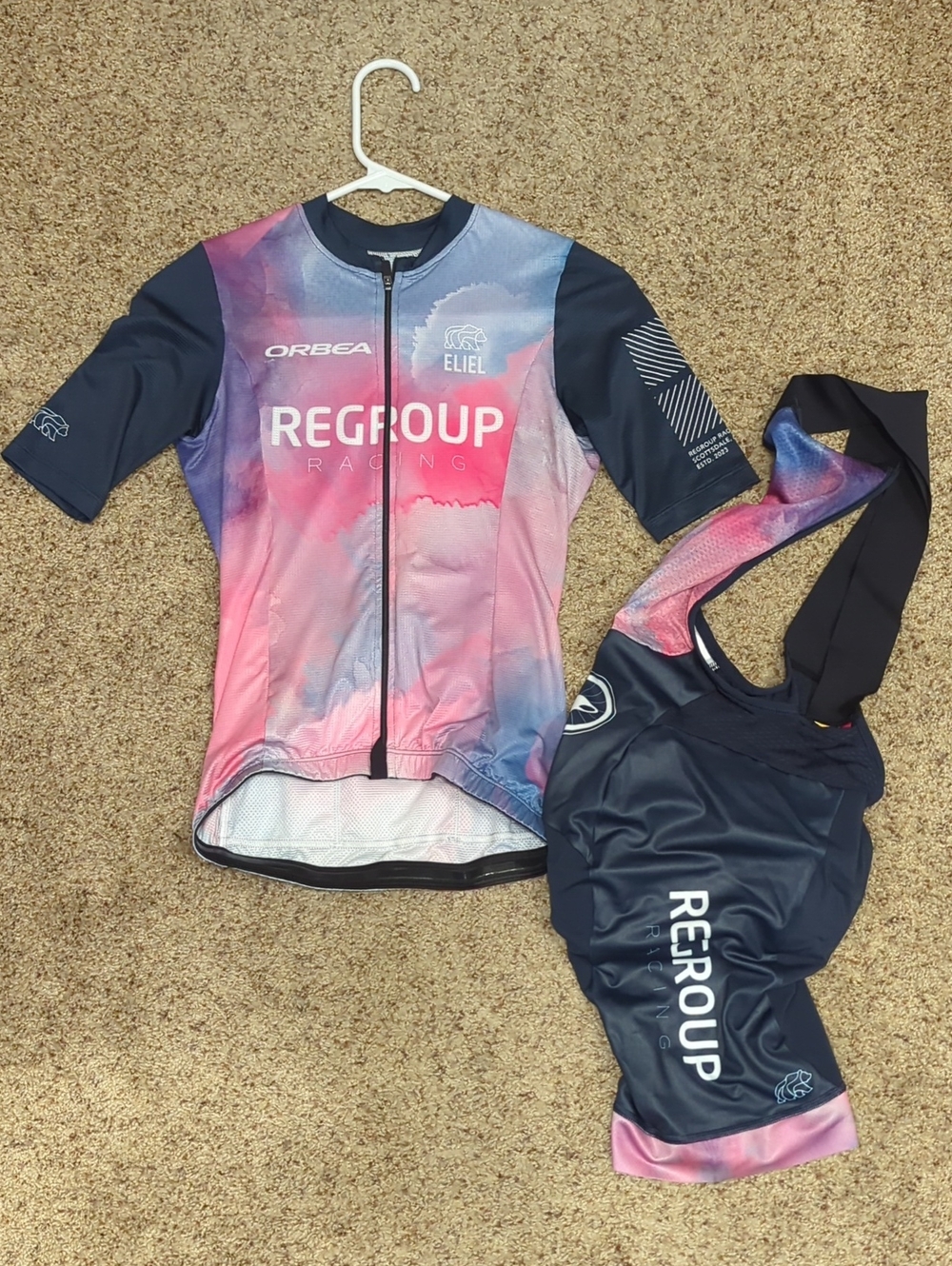 Women's Pink & Blue Cycling Kit